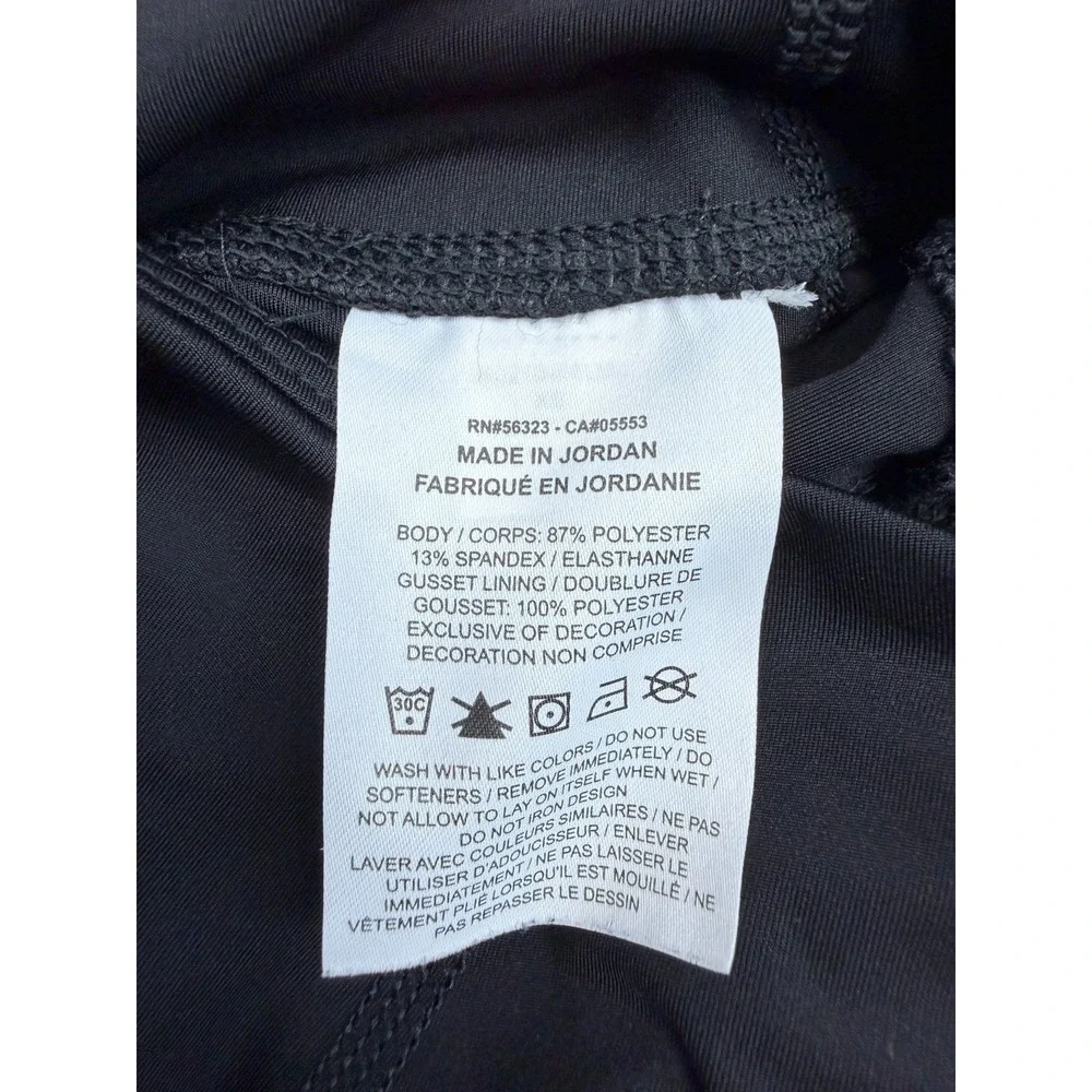 Nike Yoga High Waist 7/8 Metallic Trim Leggings Womens XS Black Work Out Gym